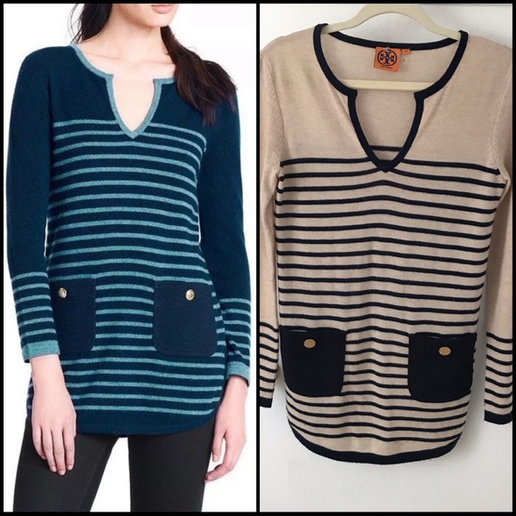 Tory Burch Sweaters - Tory Burch Wool Cashmere Blend V Neck Sweater XS